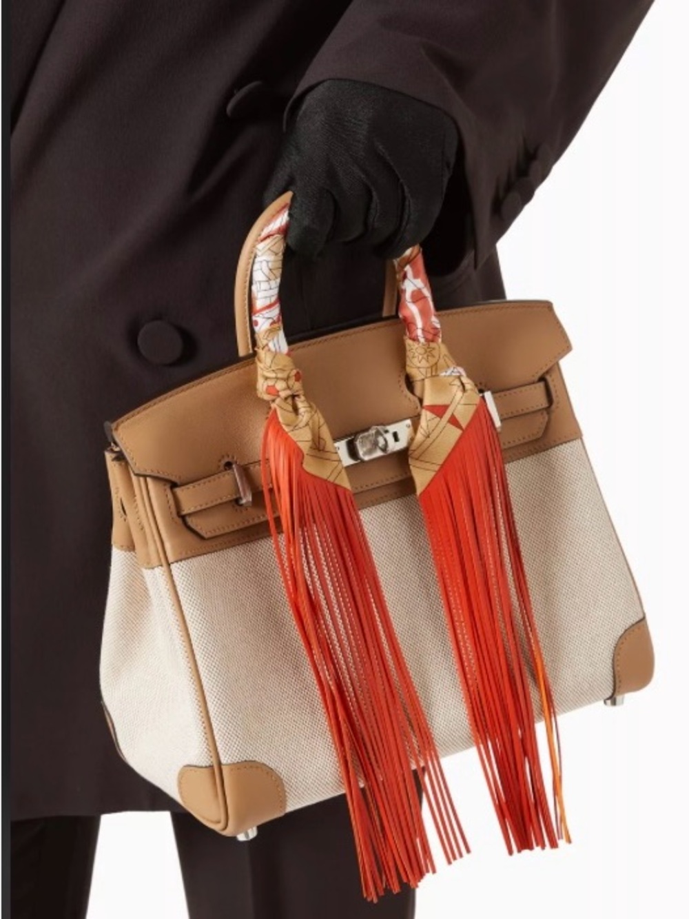 Hermès Limited Odyssey Au Bloc Twilly Fringe Scarf - Picture 4 of 5